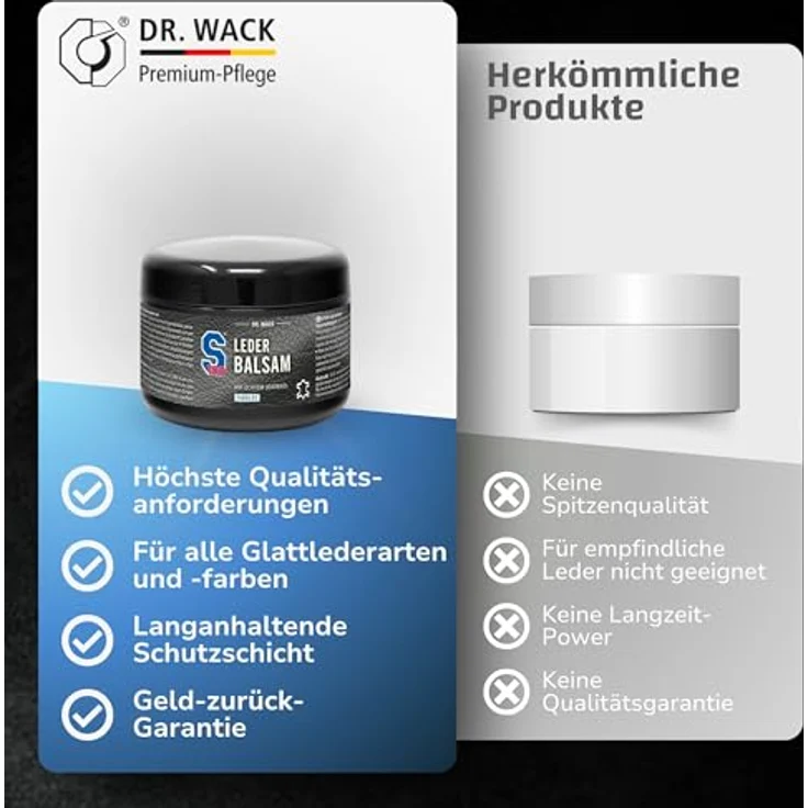 DR WACK Dr. Wack S100 Leder-Balsam, 250 ml Intensivschutz mit Jojobaöl und Bienenwachs für alle Glattlederarten, farblos – Bild 6