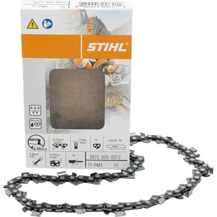 Stihl 36700000072 Picco Micro Kette Sägekette 1-4 1,1 72 Glieder für 35 cm Schwert MSA 160, MS 192 T, 1 W, 1 V – Bild 2