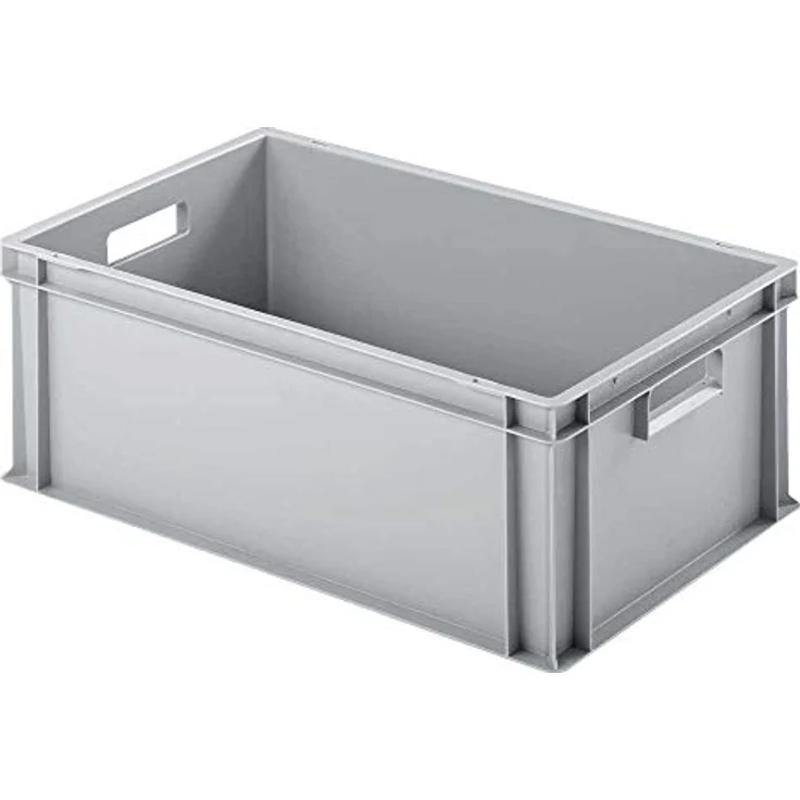 BRB Schrägboden-Regalwagen mit 5 Ebenen, 4 Lenkrollen, bestückt mit 10 Euroboxen 600x400x220 mm grau – Bild 5
