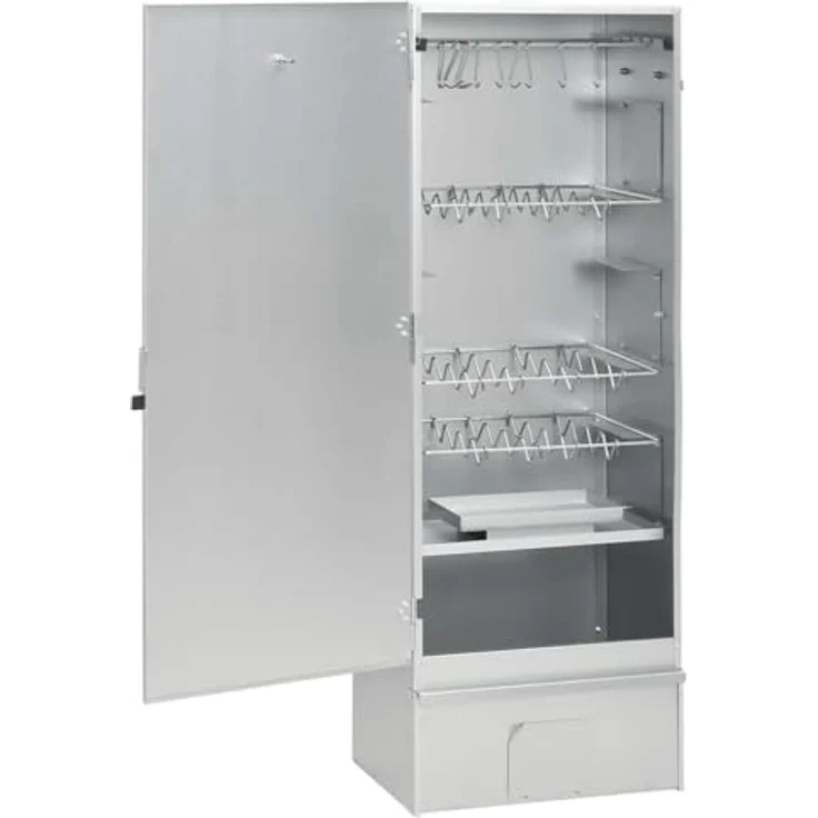 vidaXL Räucherofen mit Tisch, verstellbare Beine, Smoker aus verzinktem Stahl, mit Thermometer und viel Platz zum Räuchern – Bild 3