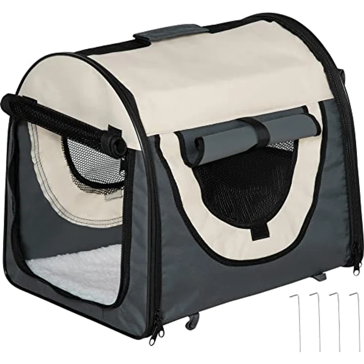 PawHut Hundebox faltbare Hundetransportbox Transportbox für Tier 5 Größen – Bild 1