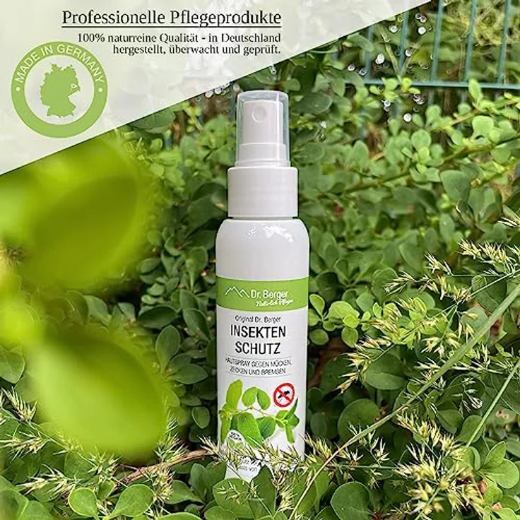 Dr. Berger Insektenspray Insektenschutz Hautspray, 100 ml, vegan, pflanzenbasierte Formel gegen Mücken, Zecken und Bremsen – Bild 6