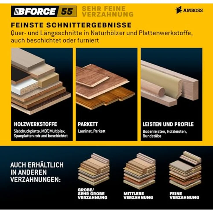 Amboss Werkzeuge HM Kreissägeblatt 254x30 Z80 Wechselzahn für Holz - Super Feinschnitt, Kompatibel mit Bosch GTS 10. PTS 10. PTS 100 T.GTS 254 Festool TKS 80 – Bild 3