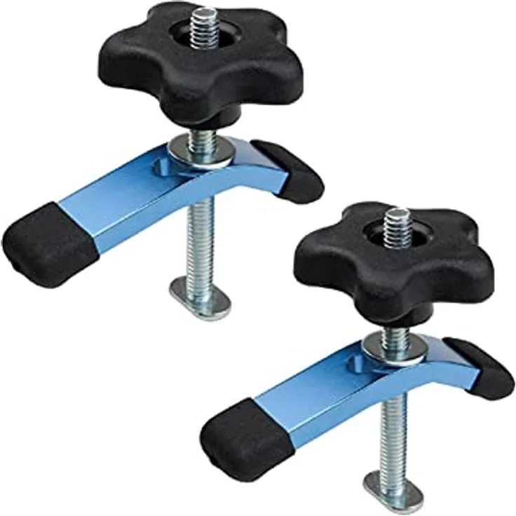 POWERTEC 71389 T-Track Mini-Halteklemme, 3-5/8" L x 3/4" W - 2 Stück