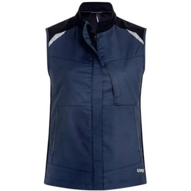 Uvex 7039112 70391 Arbeitsweste, Kleider-Größe XL, sportlicher Schnitt, blauer Farbton, industriewäschegeeignet
