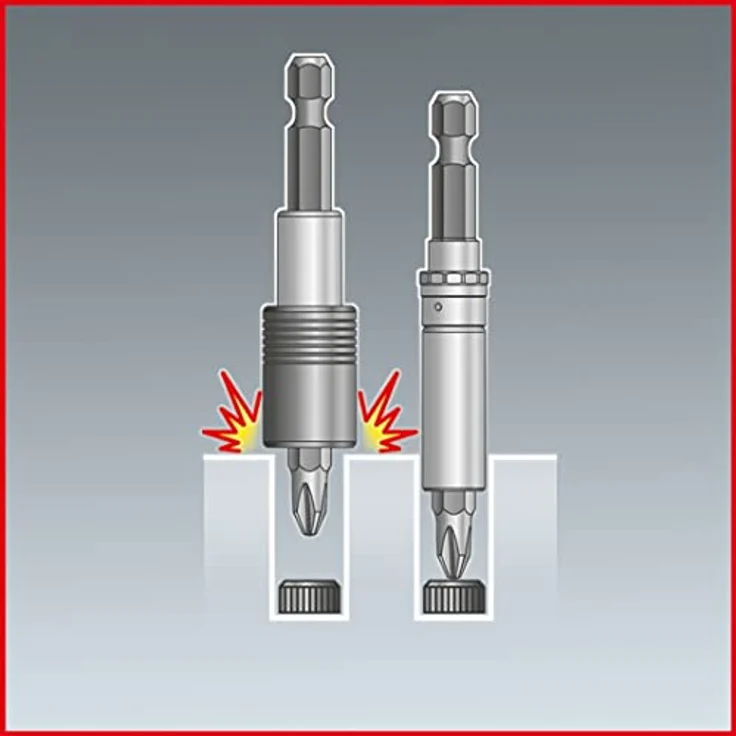 KS Tools 918.3010 1-4'' TORSIONpower Bit-Box, 32-teilig, Bitbox für Handbetätigung und Elektroschrauber, inkl. Schnellwechsel-Bithalter, Stecknussadapter, Gürtelhalter und Bits, in 2-Komponenten-Box – Bild 8