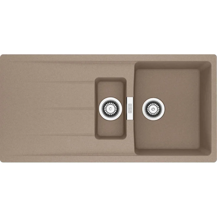 FRANKE Einbauspüle Maris Centro CNG 651-100 Cashmere, Reversibel, Drehknopfventil, Edelstahl