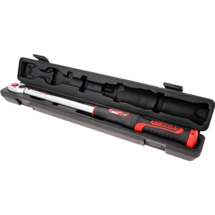 KS Tools INFINITOOL Ratschen-Drehmomentschlüssel 1/2", präziser Drehmomentbereich 20-200 Nm, inklusive Kalibrier-Konformitätserklärung, im stabilen Kunststoffkoffer – Bild 1