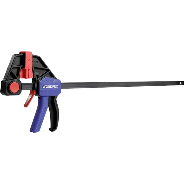 WorkPro Einhandzwinge Heavy Duty 60mm WP232042, Länge: 600mm, robuste Klemmtiefe