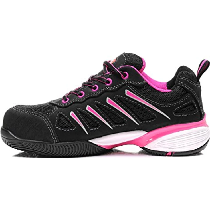 Jori jo_FIT Lady Low S1P Sicherheitsschuh, Nubukleder/Mesh, atmungsaktives Futter, gepolsterte Lasche, Gummi/EVA Sohle, EN ISO 20345 S1P SRC – Bild 4