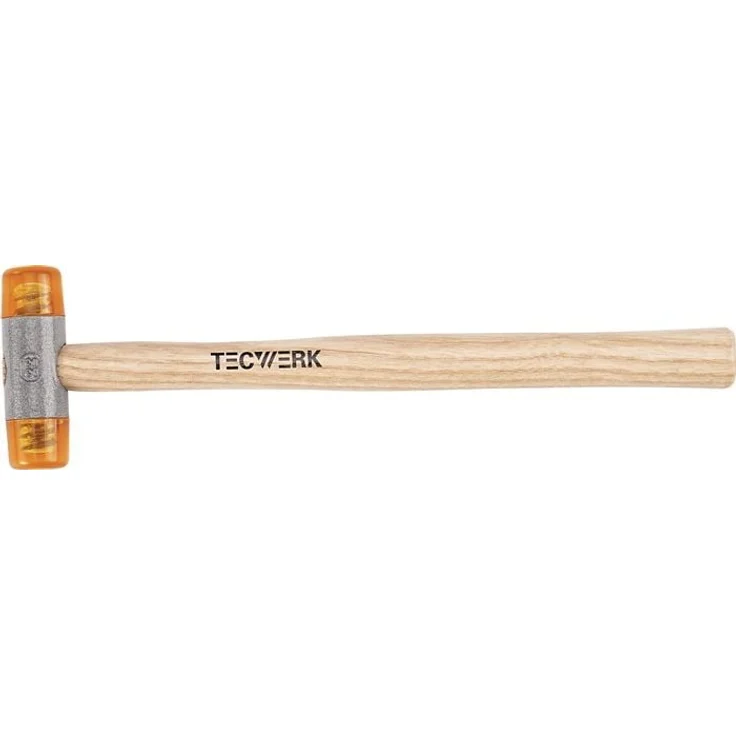 NORDWEST Plastikhammer, Kopf-D.32mm, Kopf-L.96mm, schlagfestes CA mit lackiertem Holzstiel, Gewicht 325g, Länge 280mm