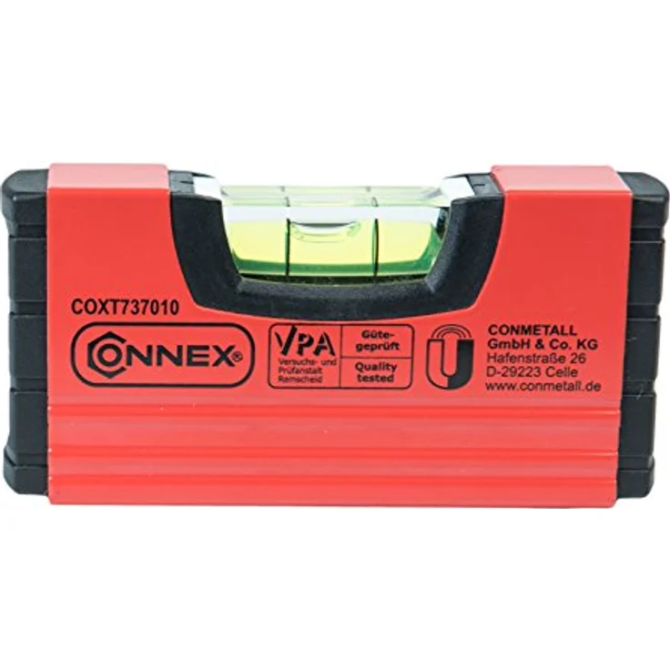 Connex COXT737010 Mini-Wasserwaage 10cm, magnetisch – Bild 2