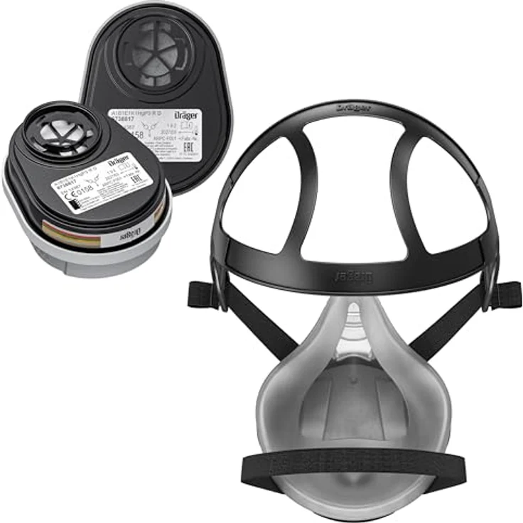 Dräger X-plore 3300 26282 Atemschutz Halbmasken-Set A1B1E1K1-P3R D – Bild 5