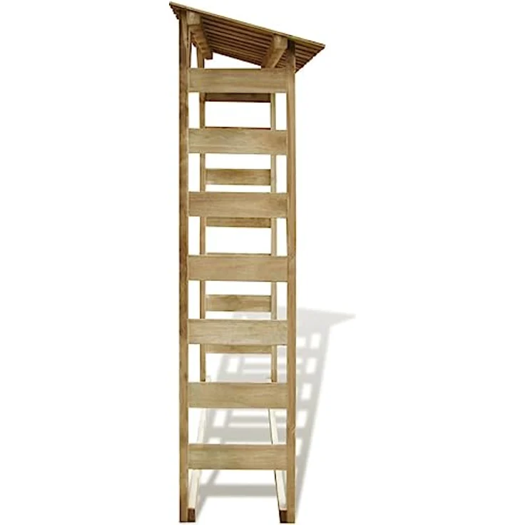 vidaXL Kiefer KDI Brennholzregal 150x44x176 cm Kaminholzregal Holzunterstand – Bild 3