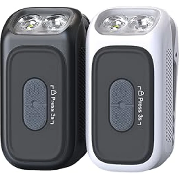 Fenix E04R EDC-Taschenlampe, wiederaufladbar, 300 Lumen, 46 m Reichweite, 4 weiße Lichtstrahlen und 2 rote LEDs, IP66, weiß – Bild 2