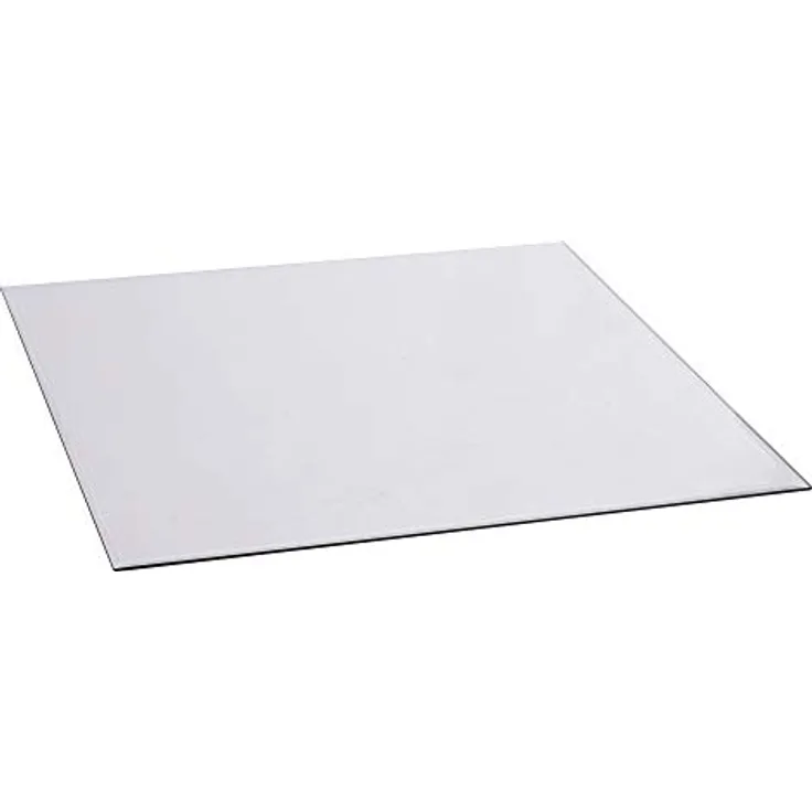 FIREFIX 1950/1 Quadrat-Bodenplatte, 1.000 x 1.000 mm, 8 mm Klarglas (ESG) mit 20 mm Facettenschliff, Hitzeschutz für Ofen