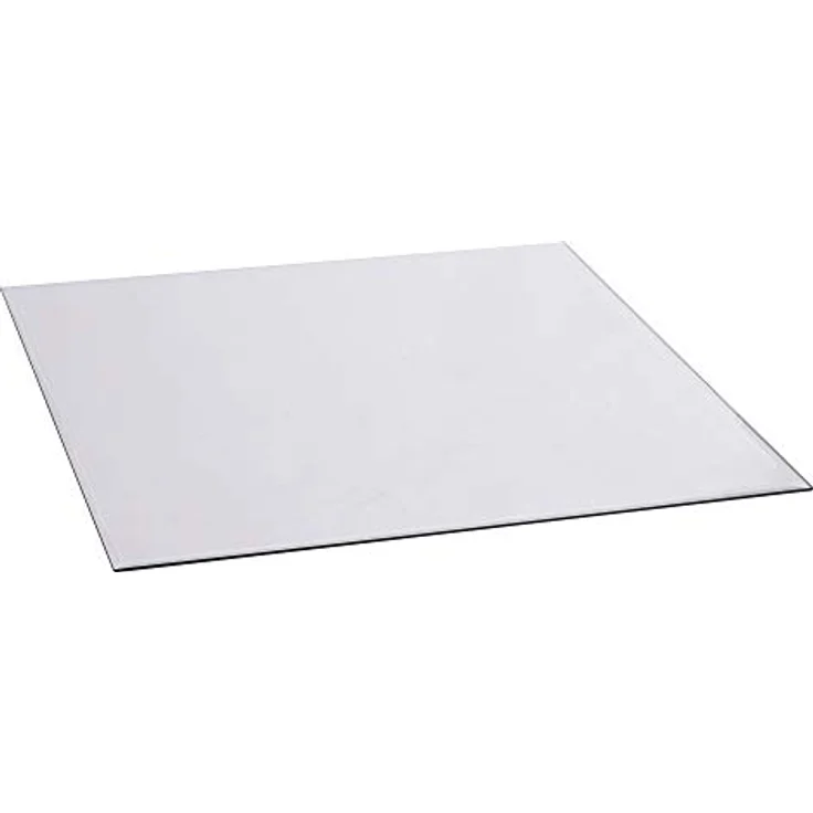 FIREFIX 1950/1 Quadrat-Bodenplatte, 1.000 x 1.000 mm, 8 mm Klarglas (ESG) mit 20 mm Facettenschliff, Hitzeschutz für Ofen – Bild 1
