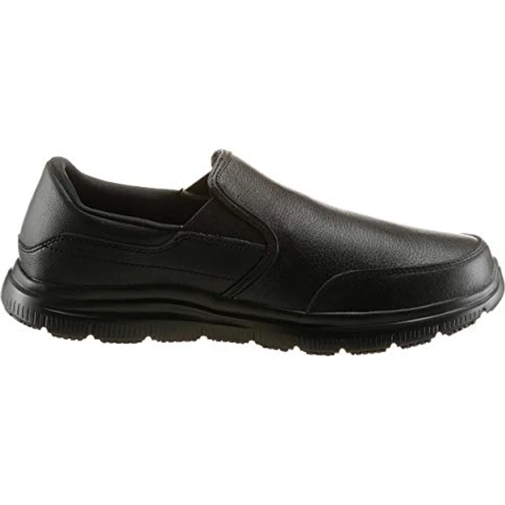 Skechers FLEX ADVANTAGE SR, Berufsschuh Slipper für Gastronomie, Pflege, Krankenhaus, schwarz, mit Stretcheinsatz und rutschhemmender Gummisohle, Dämpfungstechnologie Skechers Memory Foam – Bild 4
