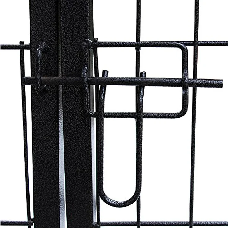 Melko Welpenauslauf Freilaufgehege, zusammenklappbar, Grau, 91 x 63 x 61 cm (L x B x H) – Bild 4