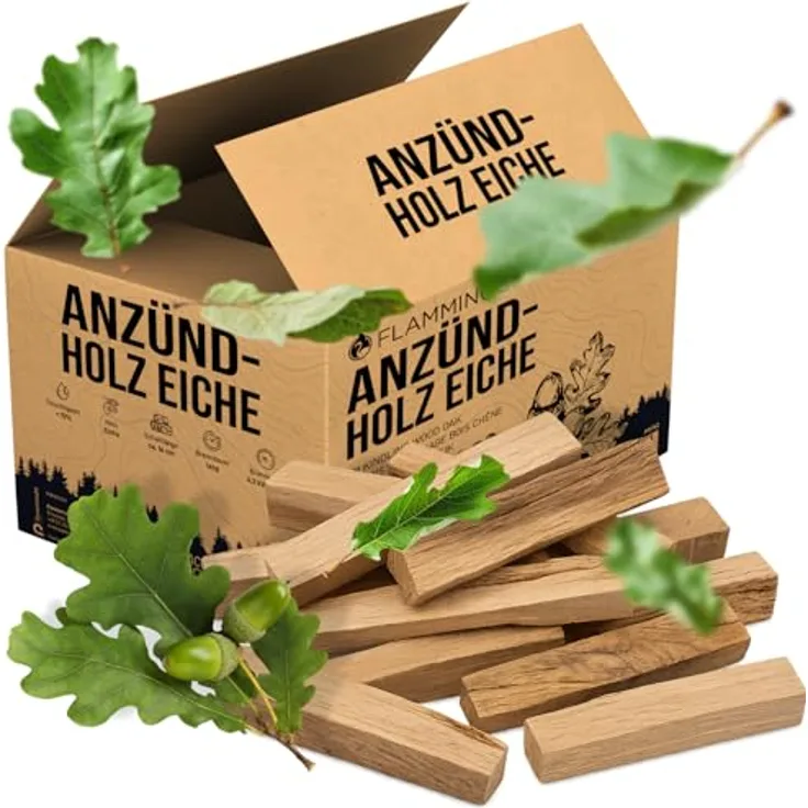 Panorama24 30kg Anzündholz, Kammergetrocknetes Eichenholz für Kamin und Grill, Scheitlänge 16-18 cm, ohne Plastikverpackung