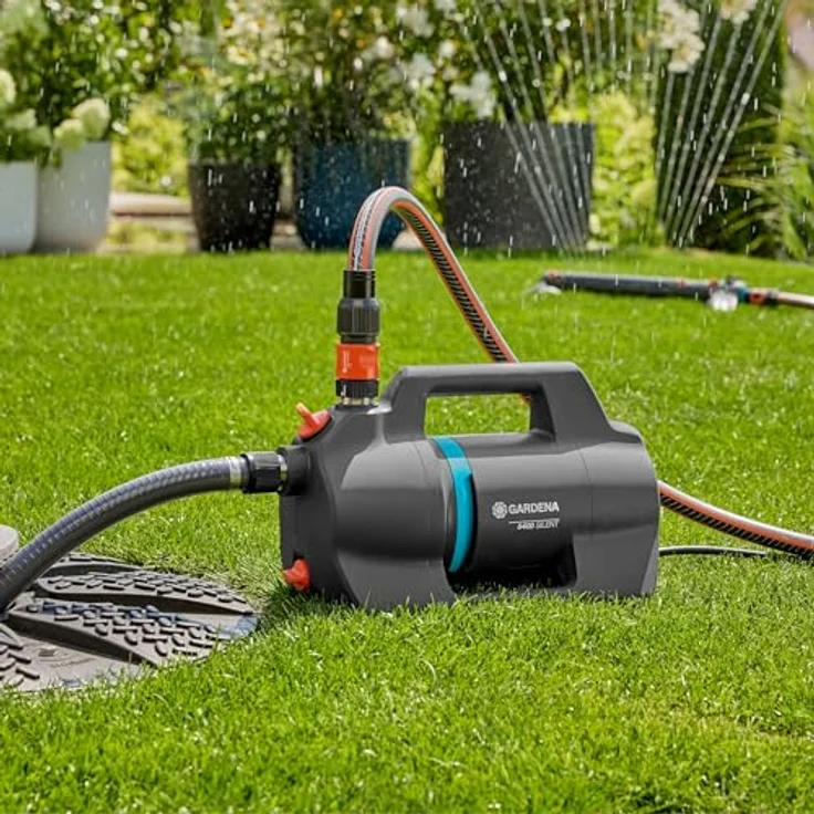 Gardena 5400 Silent, Gartenpumpe mit 5400 l/h Fördermenge, geräuscharm, Edelstahl-Gehäuse – Bild 2
