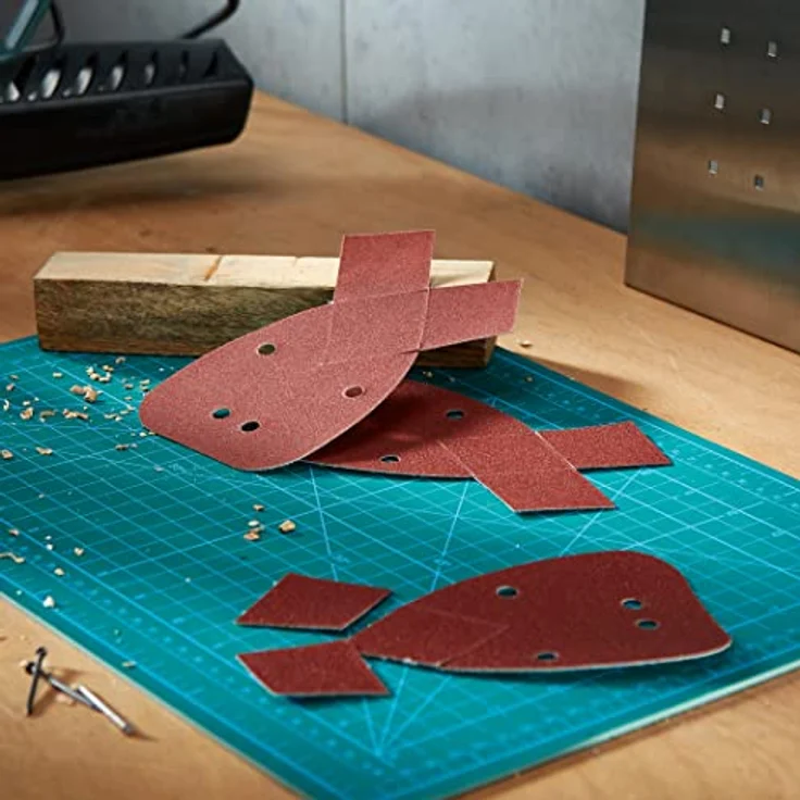 Bosch 6tlg. Schleifblatt-Set (für Multischleifer verschiedene Materialien, 95 x 135 mm, Körnung 80-120-180) – Bild 5