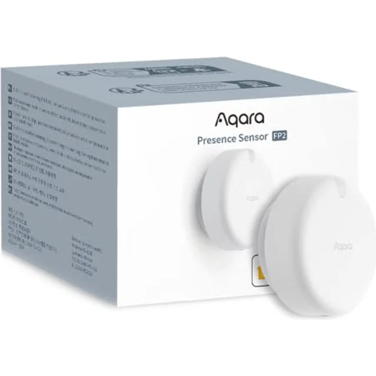 Aqara Anwesenheitssensor FP2, Kabelgebundener mmWave Radar Zonenpositionierung, Mehrpersonen- und Sturzerkennung, Unterstützt HomeKit, Alexa, Google Home und Home Assistant,PS-S02E – Bild 1