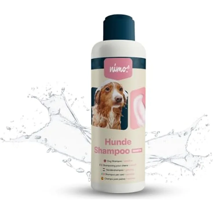 nimo Tiershampoo Hunde Shampoo sensitiv, 250 ml, gegen Juckreiz und Trockenheit, milde Waschsubstanzen ohne Duftstoffe