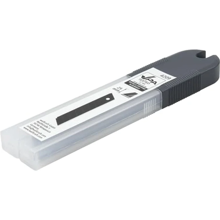 Wolfcraft 4209000 Pro-Sharp Abbrechklingen, 25 mm schwarz, 5 Stück, extrascharf aus Carbonstahl mit 30% besserer Schneidleistung – Bild 3