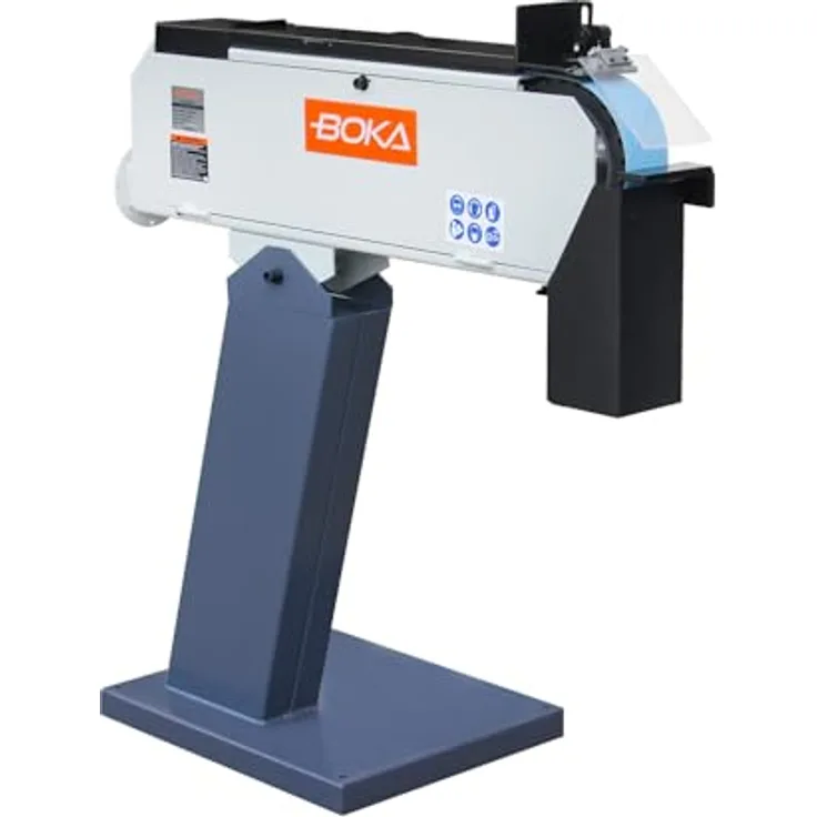 GEMTO BOKA Bandschleifmaschine BG-3, 3 kW, 2000 × 75 mm, verstellbarer Schleifkopf, Gusseisen-Sockel, für Stahl & Guss, 220V – 60Hz – 1Phase, stationäre Industrieausführung