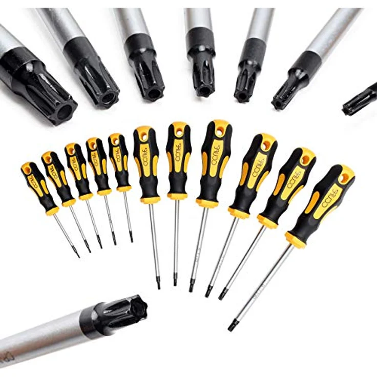 CCLIFE 11tlg TX Schraubendreher Set Torx Magnetische Sternschraubenzieher Satz mit Sternlochbohrung T6-T40 – Bild 1