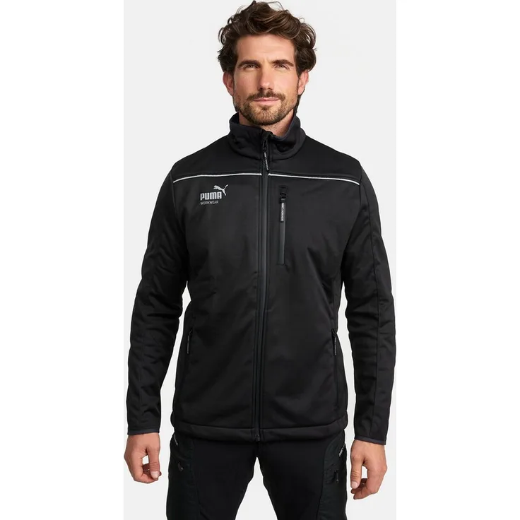 PUMA Workwear Softshelljacke ESSENTIALS Arbeitsjacke aus Drei-Lagen-Softshellgewebe