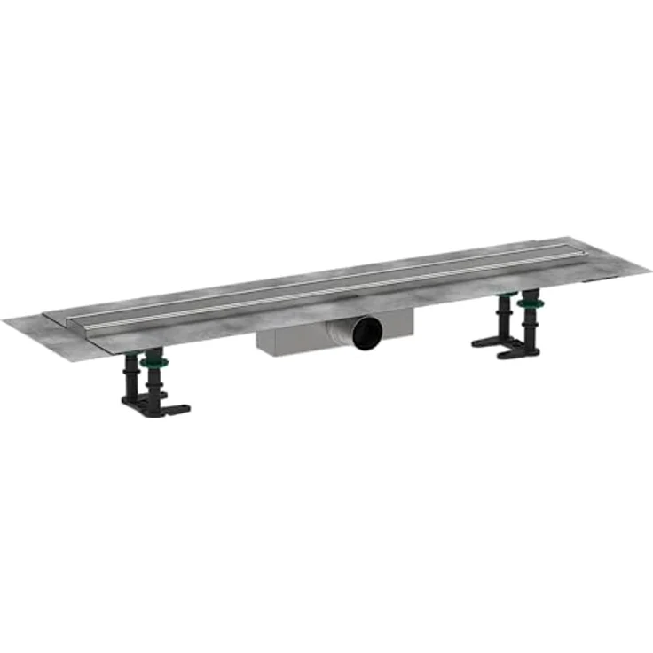 hansgrohe 56178800 RainDrain Compact Duschrinne 800 für Standardinstallation Edelstahl gebürstet Komplettset – Bild 1