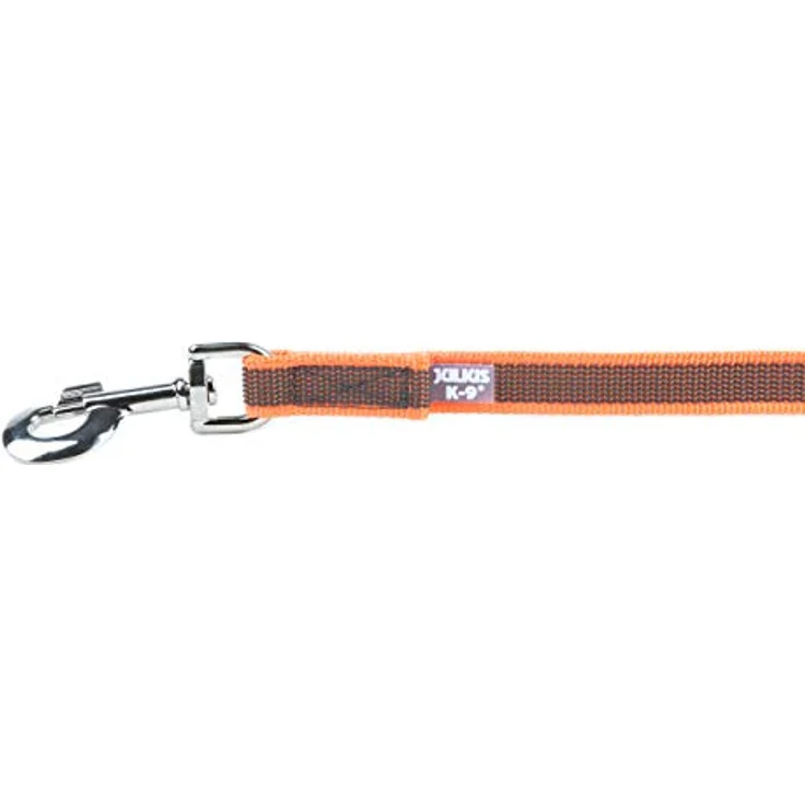 JULIUS K-9 IDC Color & Gray gumierte Leine, 20 mm x 1,8 m mit Schlaufe und D-Ring, Orange-Grau – Bild 4