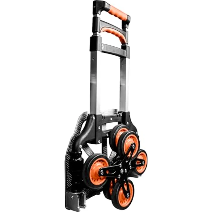 Brüder Mannesmann Werkzeuge Sackkarre Brüder Mannesmann M00946 Treppenkarre klappbar Stahl, Kunststoff Tra, Transportkarre mit stabiler Aluminiumkonstruktion und automatisch ausklappbaren Vollgummirädern – Bild 7