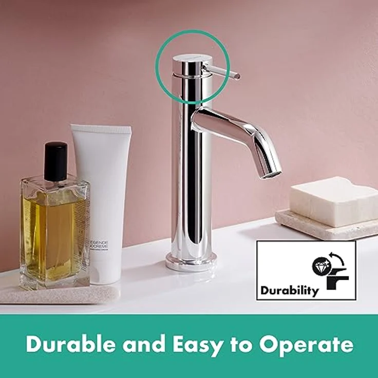 hansgrohe Tecturis S Waschtischarmatur mit CoolStart, ComfortZone 110 und Temperaturbegrenzung, chrom – Bild 9
