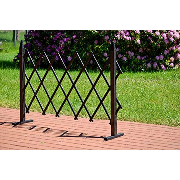 dobar Rankgitter Gr. S, faltbar, BxTxH: 110x28x80 cm, schwarzes Kiefernholz, wetterfest, FSC®-zertifiziert – Bild 3