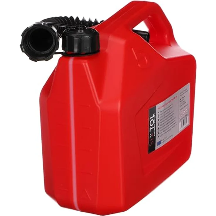 SIXTOL Kunststoffkanister MECHANIC FUEL CANISTER rot, 5L, chemikalienbeständig mit LDPE-Ausgießer und Sichtfenster – Bild 4