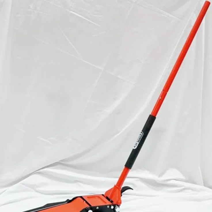KS Tools, hydraulischer Stahl-Wagenheber, 2500 kg Tragkraft, flach, Hubhöhe 75-510 mm, mit Überlastschutz und schaumstoffummanteltem Pumphebel – Bild 3