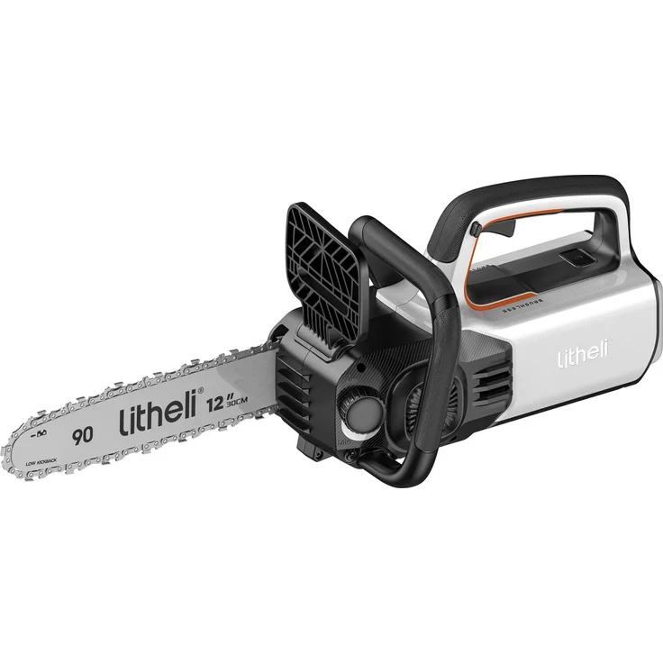 Litheli Akku-Kettensäge U20 EGT050074, 2 x 20 V, bürstenloser Motor, werkzeugloses Kettenspannsystem, automatisches Kettenschmiersystem