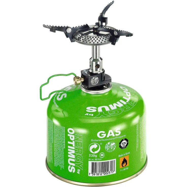 Optimus Crux Lite, Gaskocher mit 10.200 Watt Leistung, extrem leicht (72 g), optimale Wärmeverteilung