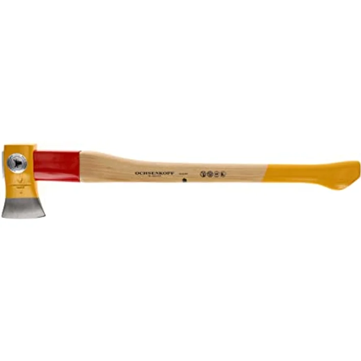 Ochsenkopf Spalt-Fix-Axt, Spaltaxt mit Rotband-Plus Stielbefestigung, Langlebiger Stiel aus Hickoryholz, 2,15 kg – Bild 6