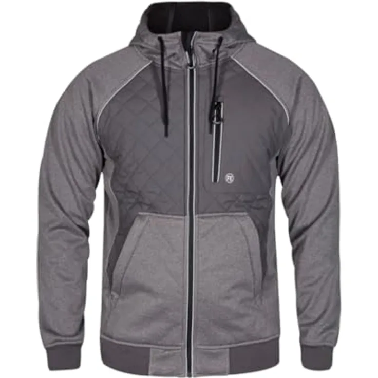 Engel Softshelljacke X-treme mit Kapuze, gesteppte Vorderseite, reflektierende Paspeln, schwarz