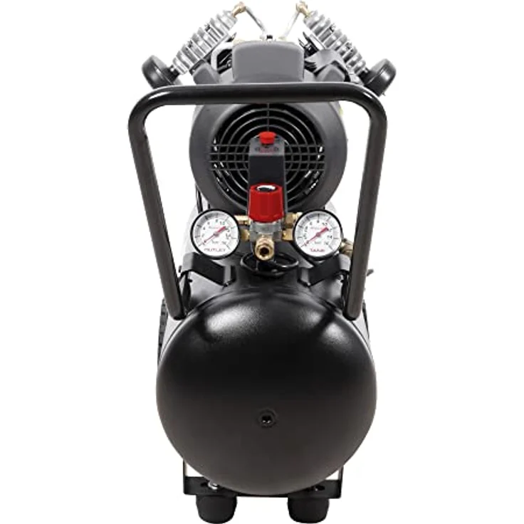 STIER Kompressor LKT 615-10-50, einstufiger Verdichter mit Ölschmierung, 2 Zylinder, einstellbarem Arbeitsdruck und vibrationsgedämpften Standfüßen – Bild 5