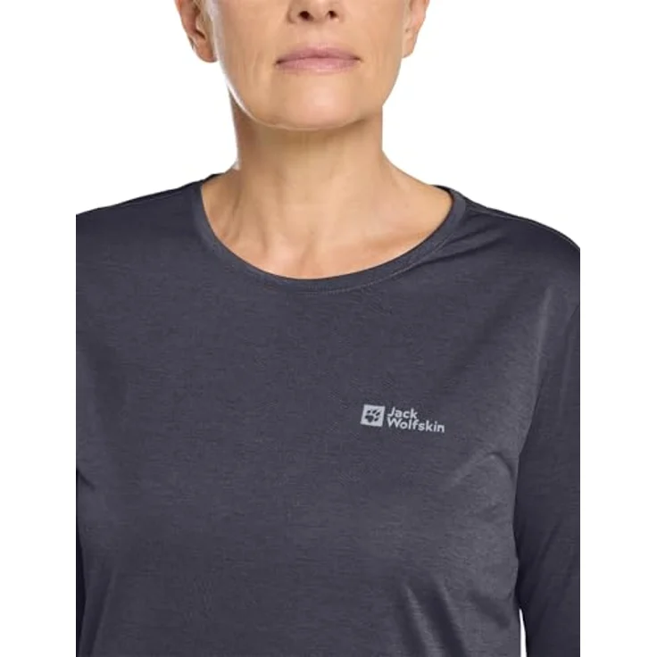 Jack Wolfskin Crosstrail 3/4 T W, Damen Shirt, atmungsaktiv und geruchsneutral, blau, (L) – Bild 4
