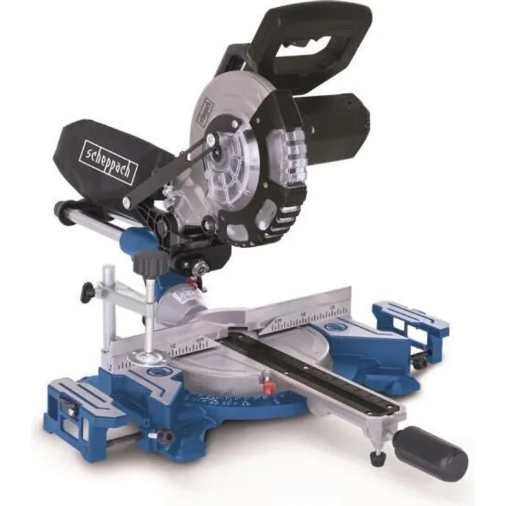 Scheppach HM 185, Gehrungssäge mit 30-Zahn-Scheibe, 1400 W, Blatt-Ø 185 mm