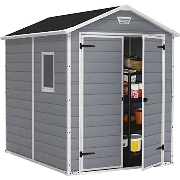 Keter Gerätehaus Manor 6x8 DD, Grau, 7,6 m³ – Bild 1