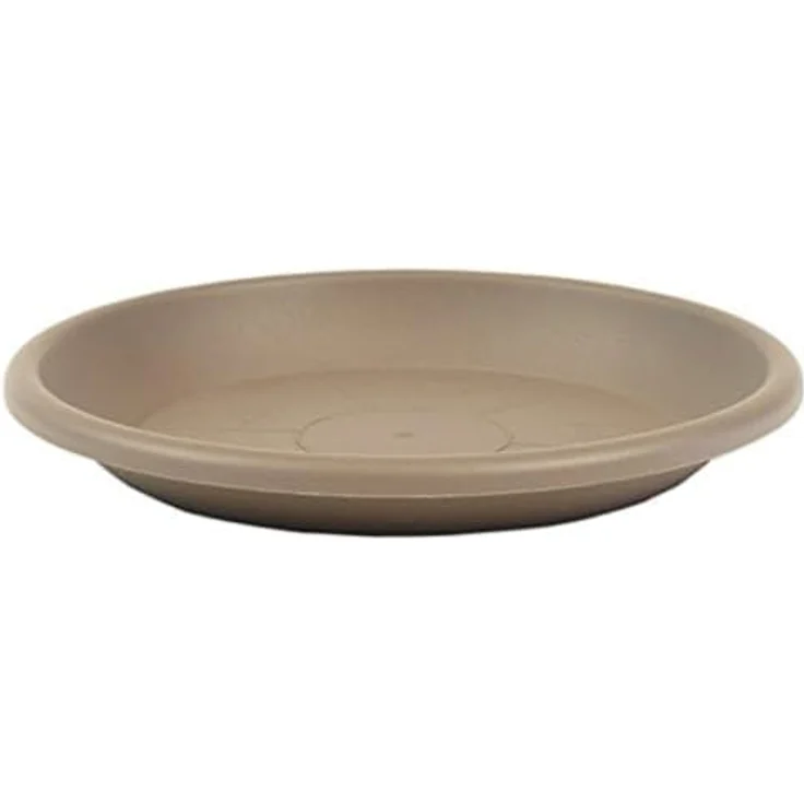 greemotion Blumentopfuntersetzer Taupe - Untersetzer Blumen mit 34 cm Durchmesser Höhe 4,4 cm - Pflanzkübel Untersetzer aus Kunststoff - Pflanzenuntersetzer rund - Pflanzen-Untertopf – Bild 2