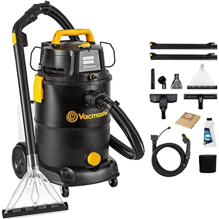 Vacmaster VK1330PWR 1300W 30L 3-in-1 Waschsauger mit Dual-Tank-Design, Nass-/Trockensauger für Hartböden und Teppiche, inklusive HEPA-Filter und umfangreichem Zubehör