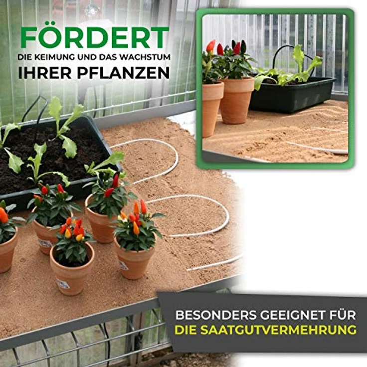 BioGreen Bodenheizkabel für Gewächshaus 4,3 m, 25W – Bild 8